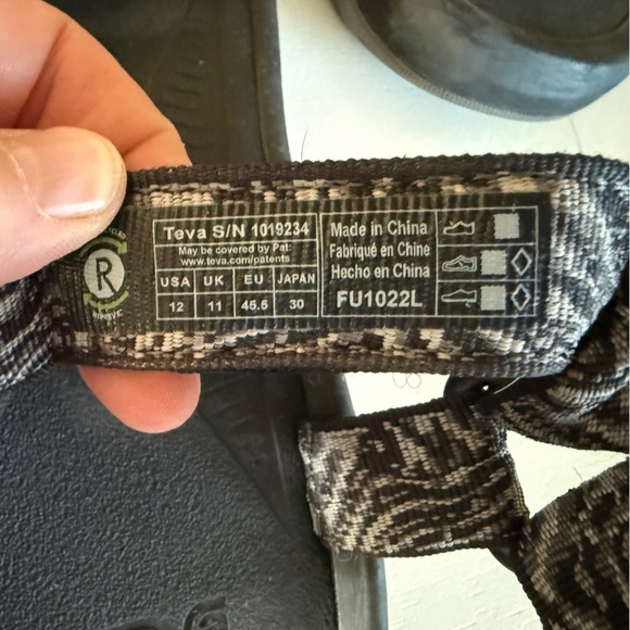 Teva Black and White Patterned Sandals - Picture 4 of 7